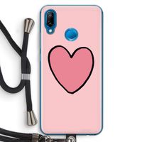 Hartje: Huawei P20 Lite Transparant Hoesje met koord