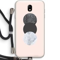 Marmeren cirkels: Samsung Galaxy J7 (2017) Transparant Hoesje met koord