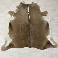 Koeienhuid taupe wit 210x185cm M/L