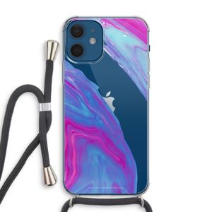 Zweverige regenboog: iPhone 12 Transparant Hoesje met koord