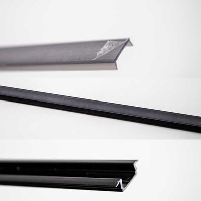 Afdekking C1 donkere afdekking 50% lichtdoorlatend 200cm voor aluminium LED profiel prijs p/m zwart