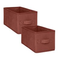 Opbergmand/kastmand - 6x stuks - 7 liter - bordeaux rood - 15 x 31 x 15 cm - thumbnail