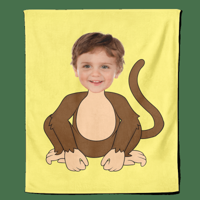 Cartoon Fleecedeken Monkey - Pillow Buddies