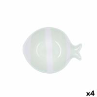 Kom Quid Kaleido Groen Keramisch Vis 15 x 13 x 4 cm (4 Stuks)