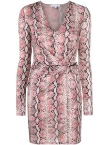 Patrizia Pepe robe courte Dreamy à imprimé peau de python - Rose