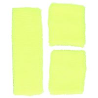 Guirca verkleed accessoire zweetbandjes set - neon geel - jaren 80/90 thema feestje   - - thumbnail