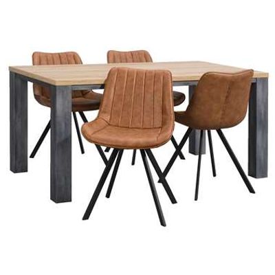 Eethoek Finn Cas (4 stuks) - bruin/grijs