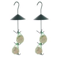 2x Vogel vetbollen houders hangend 44 cm