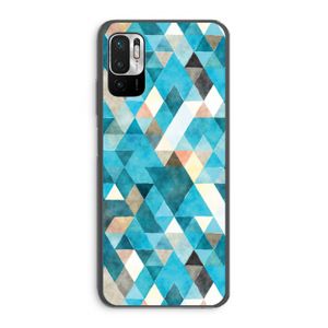 Gekleurde driehoekjes blauw: Xiaomi Redmi Note 10 5G Transparant Hoesje