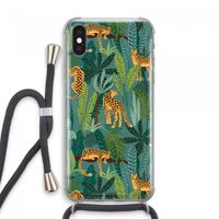 Luipaard 2: iPhone XS Max Transparant Hoesje met koord