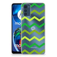 Motorola Moto E32/E32s TPU bumper Zigzag Groen - thumbnail