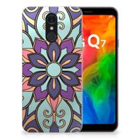 LG Q7 | TPU Case | Purple Flower