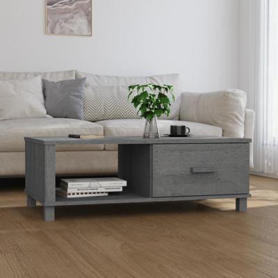 Salontafel HAMAR 100x55x35 cm massief grenenhout donkergrijs