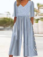 Vacation Buckle Loose Jumpsuit With No