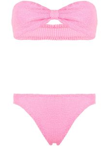 Hunza G bikini Jean à effet froissé - Rose