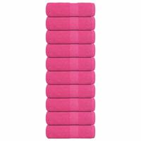 VidaXL Gastendoekjes 10 st 30x50 cm 360 g/m² 100% katoen roze