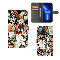 Hoesje voor iPhone 13 Pro Max Dark Flowers - thumbnail