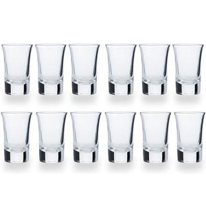 Cosy & Trendy Shotglazen - 12x stuks - glas - 35 ml - Shotjes - Shotglas - borrelglazen