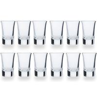 Cosy & Trendy Shotglazen - 12x stuks - glas - 35 ml - Shotjes - Shotglas - borrelglazen