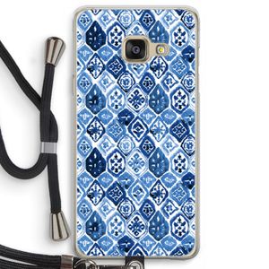 Blauw motief: Samsung Galaxy A3 (2016) Transparant Hoesje met koord