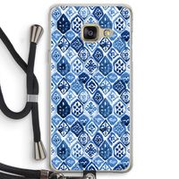 Blauw motief: Samsung Galaxy A3 (2016) Transparant Hoesje met koord