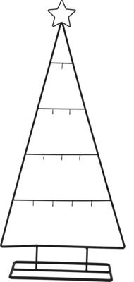 Kerstboom Metaal 35x77cm Zwart