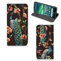 Nokia 2.3 | Hoesje maken | Pauw met Bloemen Nokia 2.3 | Hoesje maken | Pauw met Bloemen