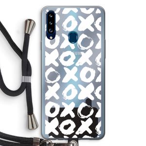 XOXO: Samsung Galaxy A20s Transparant Hoesje met koord