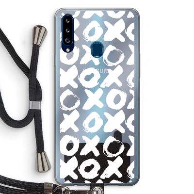 XOXO: Samsung Galaxy A20s Transparant Hoesje met koord