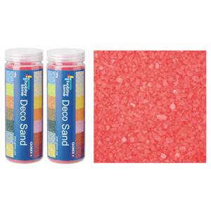 Glorex Hobby zandkorrels/kleine kiezelsteentjes - 2x - rood - 480 gram - vulmateriaal