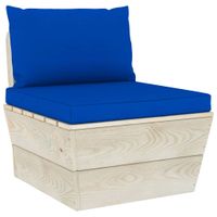 Bankkussens pallet 2 st stof blauw