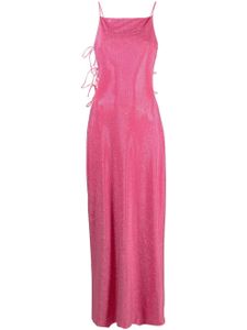 Cult Gaia robe-nuisette à ornements en cristal - Rose