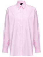 PINKO chemise en coton à logo brodé - Rose