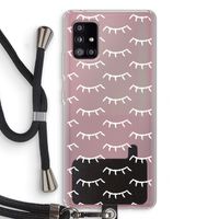 Wimpers: Samsung Galaxy A51 5G Transparant Hoesje met koord