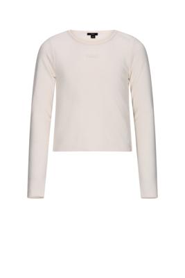 NoBell winter top meisjes - wit - Kobra - rib, split op achterkant