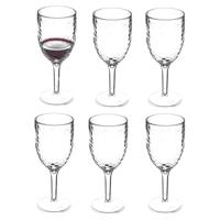 Wijnglazen van onbreekbaar kunststof - 6x - 345 ml - transparant - Outdoor gebruik