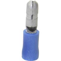 TRU COMPONENTS 1583025 Ronde connector 1.50 mm² 2.50 mm² Stift-Ø: 5 mm Deels geïsoleerd Blauw 1 stuk(s)