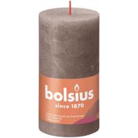 Bolsius  Shine Collection Rustiek Stompkaars 130/68 Rustic Taupe - thumbnail