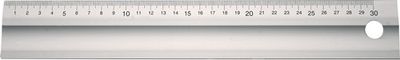Promat Liniaal | lengte 300 mm | aluminium met handvatrand | dwarsdoorsnede 50 x 5 mm - 4000858736 - 4000858736
