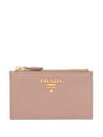 Prada porte-cartes en cuir Saffiano - Rose - thumbnail