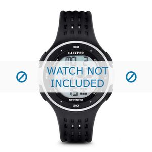 Horlogeband Calypso K5664-1 Rubber Zwart 19mm