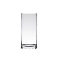 Transparante home-basics cylinder vorm vaas/vazen van glas 40 x 12 cm   -