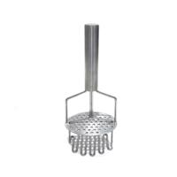Aardappelstamper/pureestamper - Dubbele tool - zilver - rvs metaal - keuken gerei - 25 cm