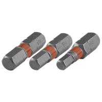 Wolfcraft Bits Solid | Binnenzeskant 4.0, 5.0, 6.0 | 3-delig - 1340000
