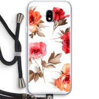 Roosjes: Samsung Galaxy J3 (2017) Transparant Hoesje met koord