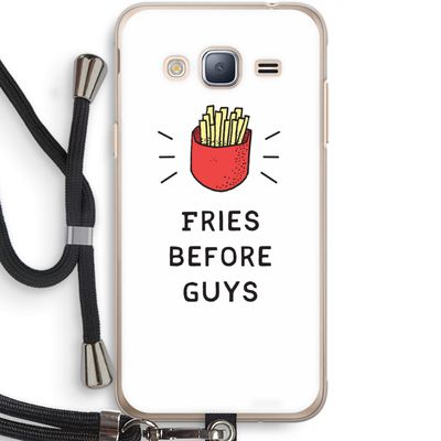 Fries before guys: Samsung Galaxy J3 (2016) Transparant Hoesje met koord