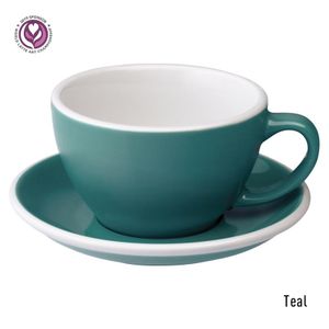 Loveramics egg café latte tas en ondertas (300ml) teal