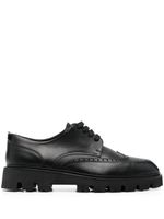 Sergio Rossi chaussures oxford en cuir à détails de perforations - Noir - thumbnail