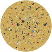 Moooi Carpets Garden of Eden Round Netting vloerkleed 350 wol geel