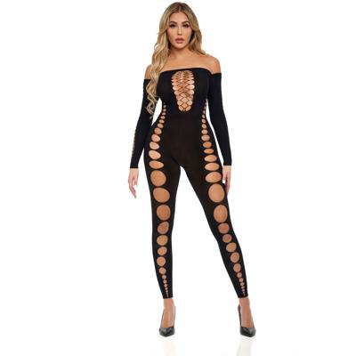 Bodystocking Pink Lipstick Zwart (Één maat)